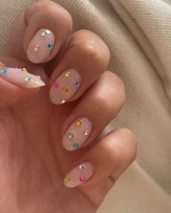 colorful gem nails