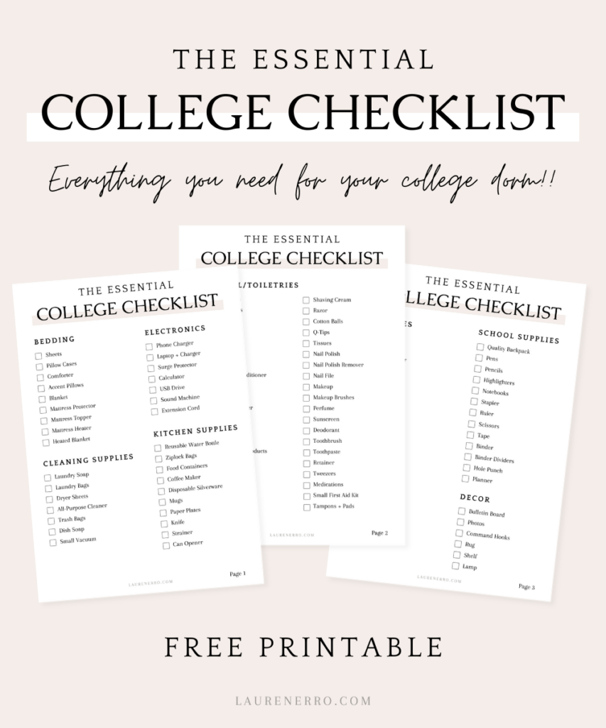 College Dorm Room Checklist: Everything You Need