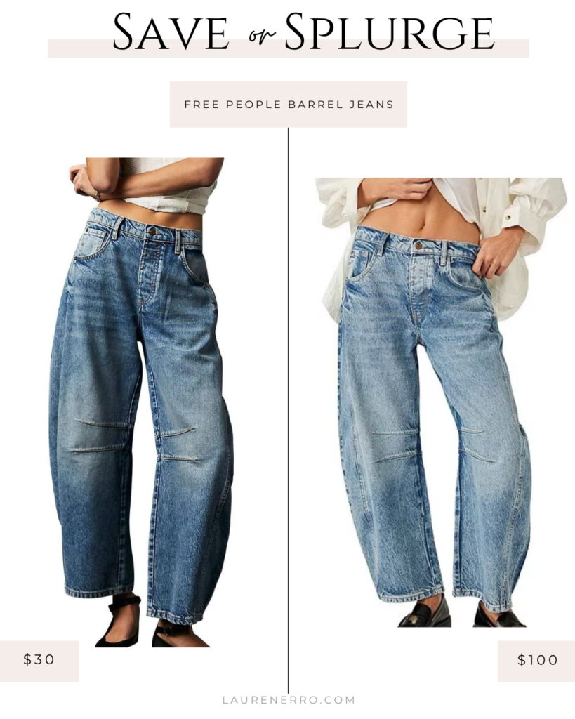 Free People barrel jeans