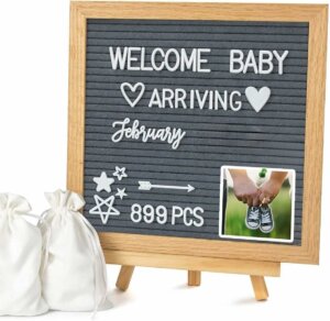 letter board for baby announcement