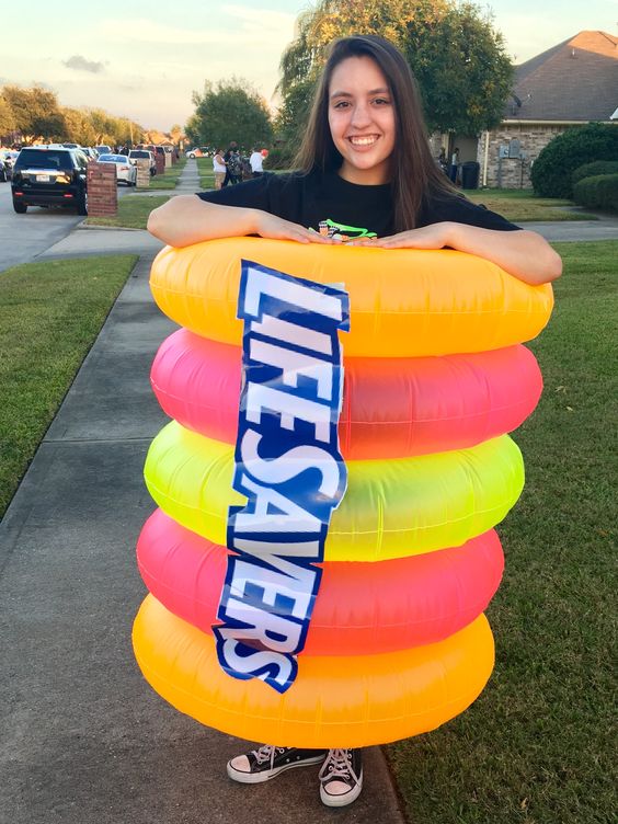 DIY lifesavers Halloween costume idea