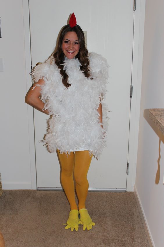 DIY Chicken Halloween costume idea