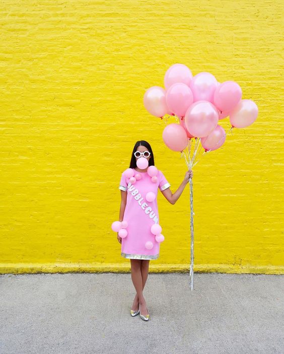 DIY bubble gum Halloween costume idea