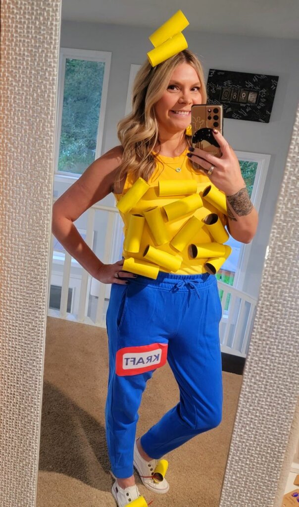 DIY Mac and Cheese Halloween costume idea