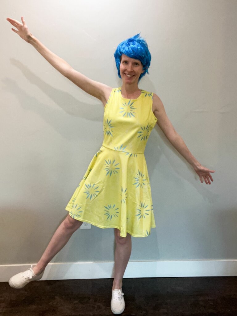 DIY Joy form Inside out Halloween costume idea