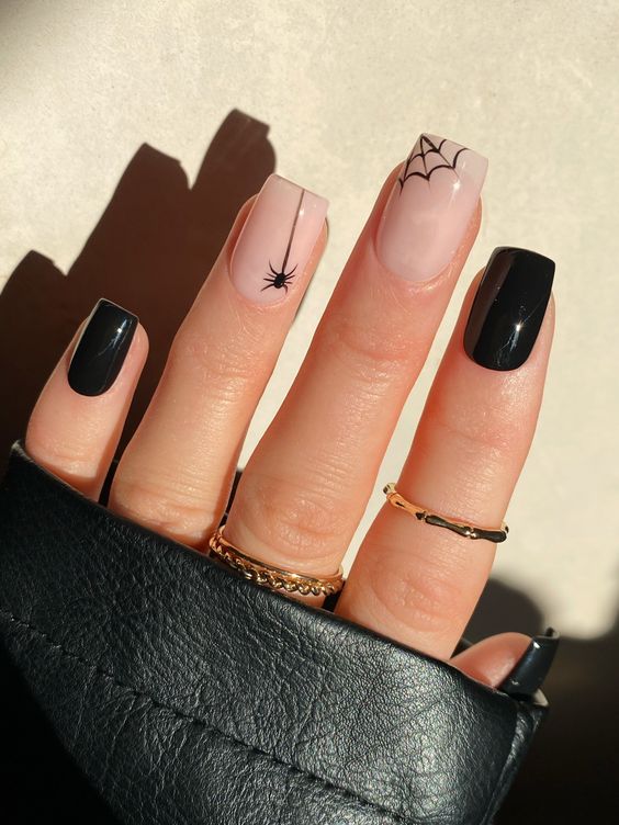 Black Halloween Nail Ideas