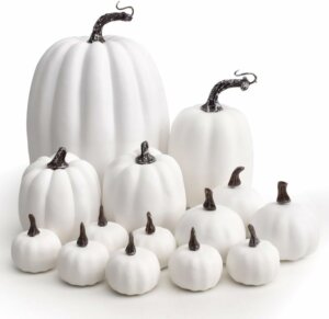 White Fake Pumpkins 