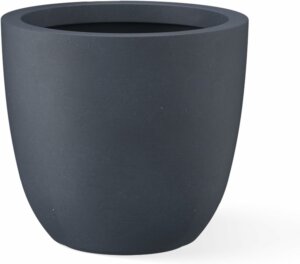 Round Concrete Planter Black Indoor Outdoor