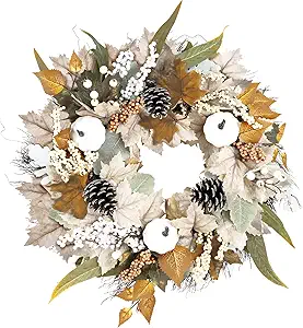 Neutral Fall Wreaths for Front Door