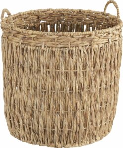 Tall Round Wicker Storage Basket