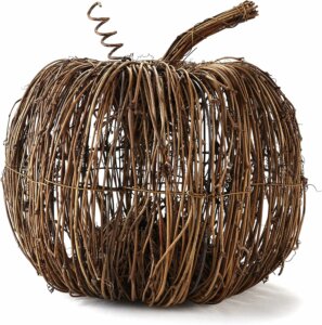 Rattan Lighted Pumpkin 