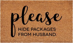 Hide Packages from Husband Doormat