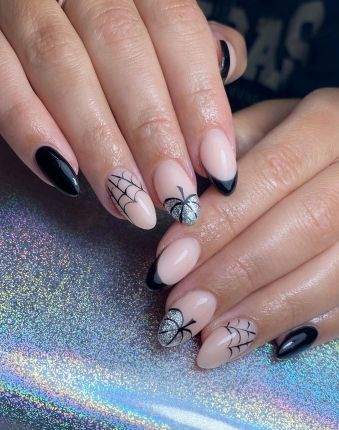 Black Halloween Nail Ideas