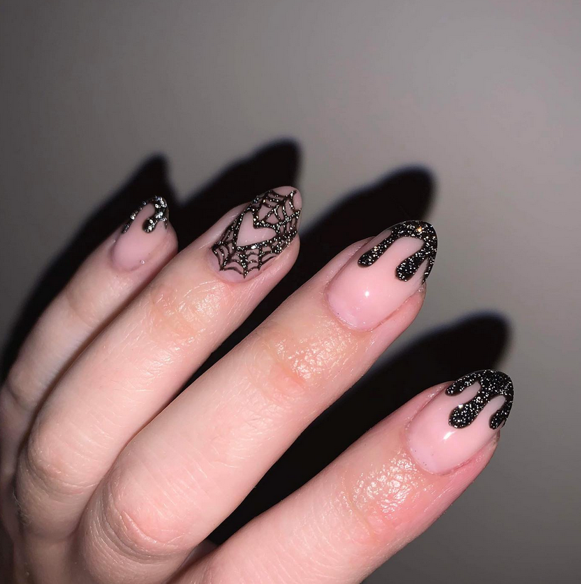 Black Halloween Nail Ideas