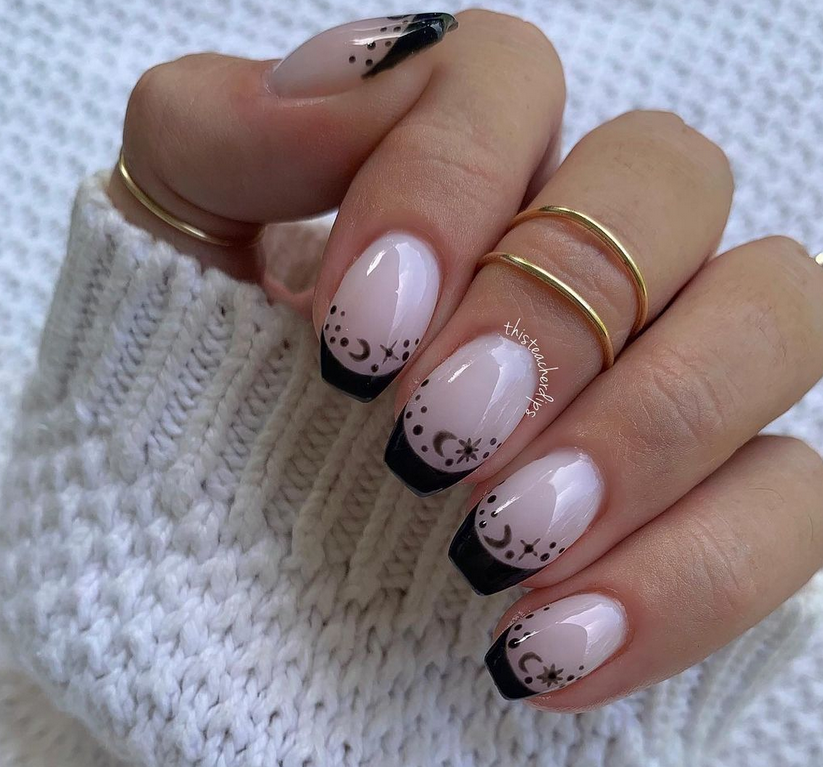 Black Halloween Nail Ideas