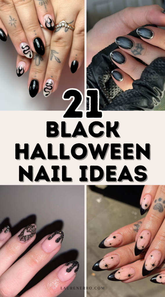 Black Halloween Nail Ideas