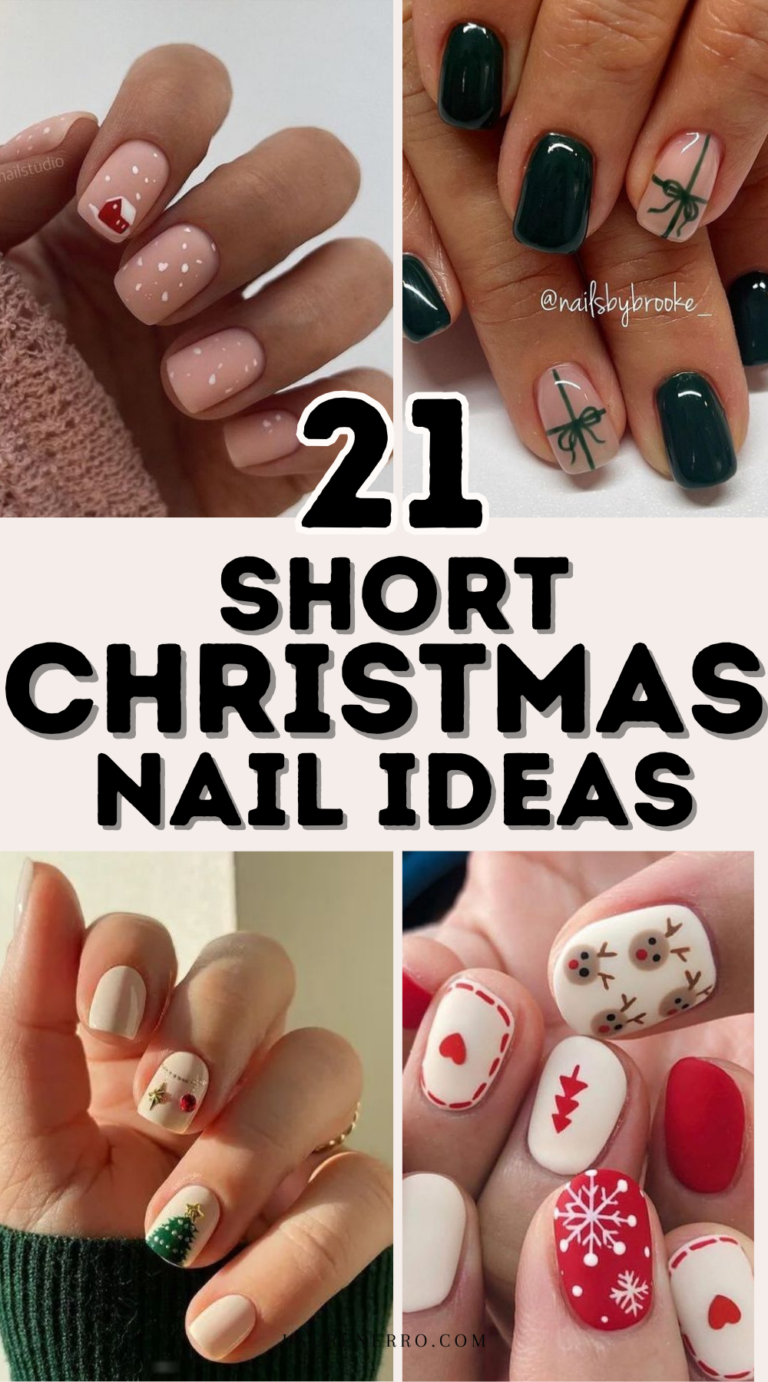 21 Short Christmas Nail Ideas