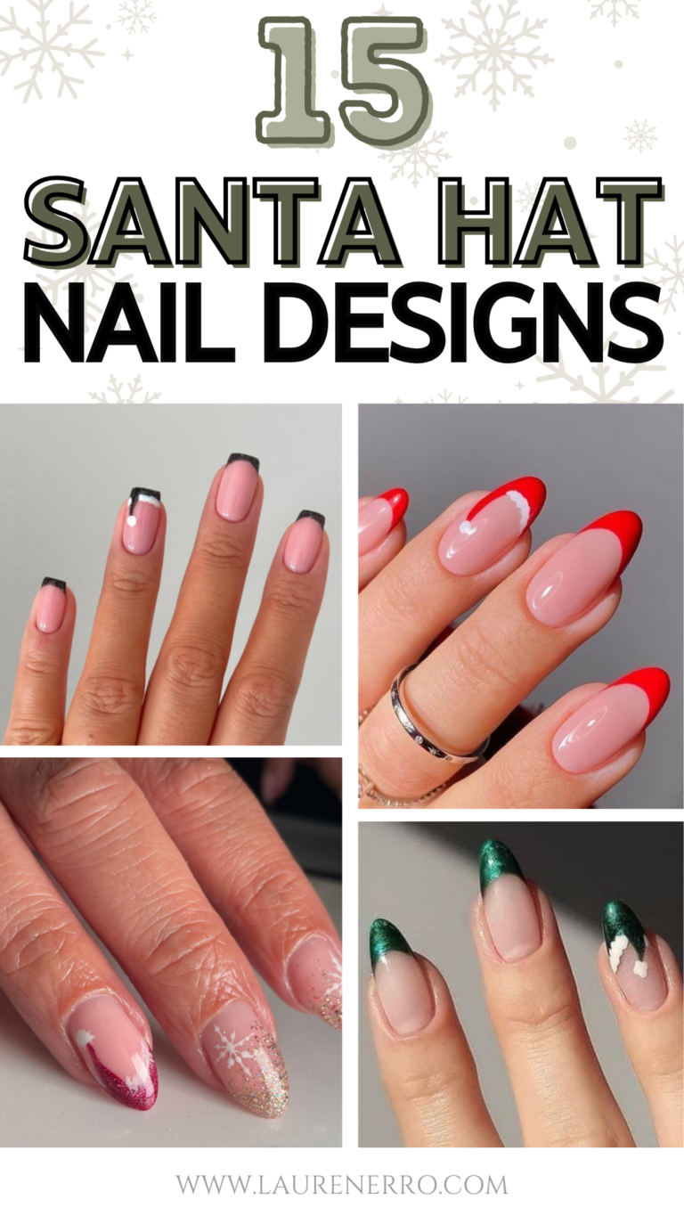 Santa Hat Nail Designs