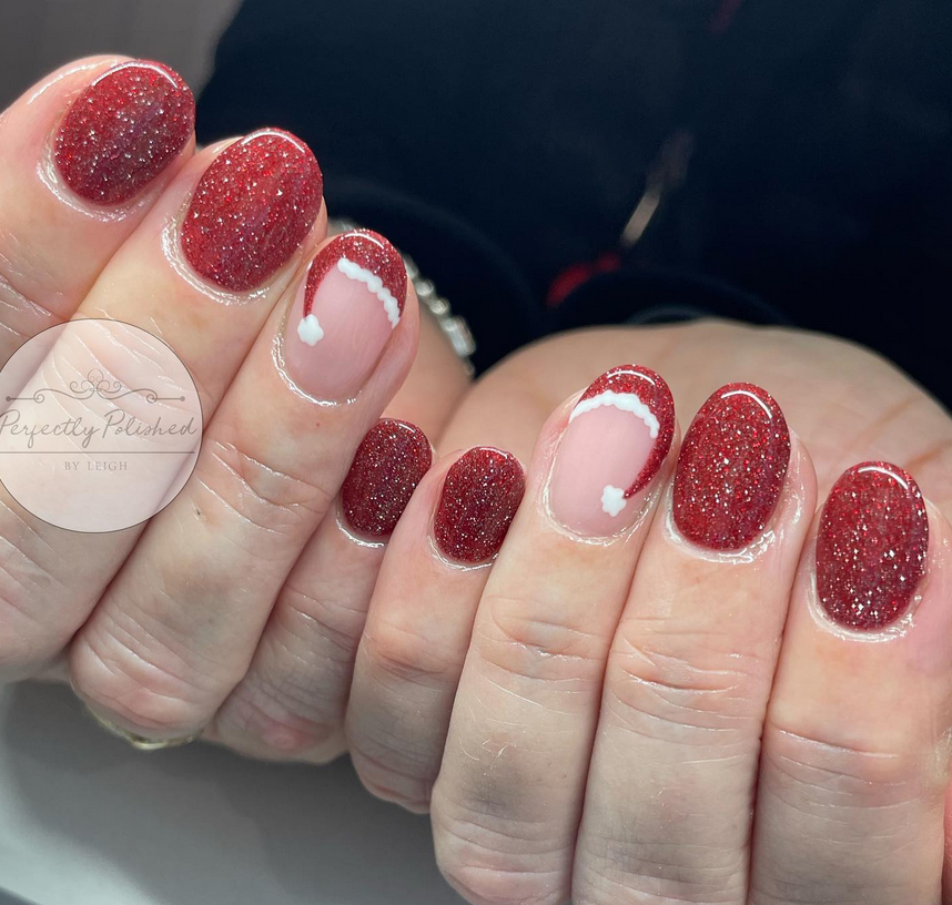 Santa Hat Nail Designs