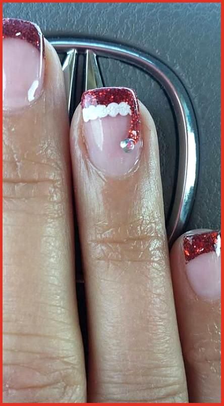 Santa Hat Nail Designs