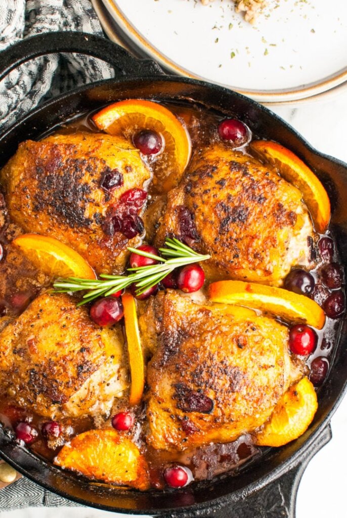 Easy Cranberry Baked Chicken Thighs