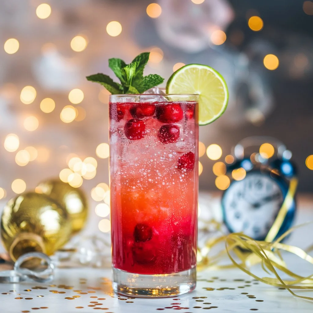 New Year’s Eve Sparkling Mocktail 