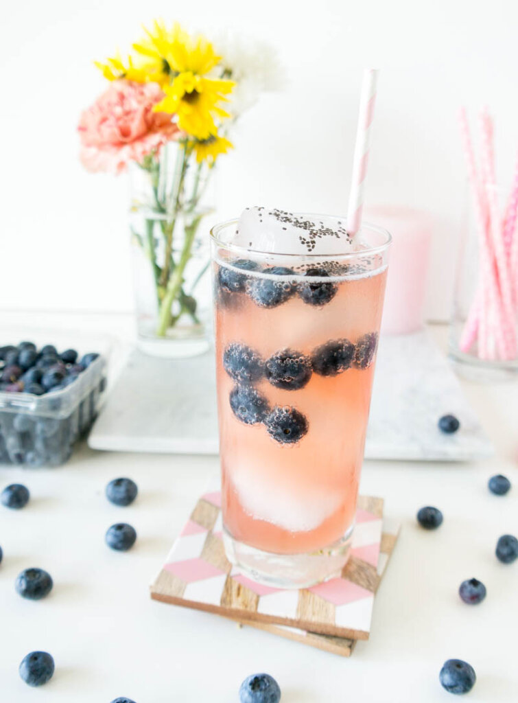 Sparkling Chia Kombucha Mocktail